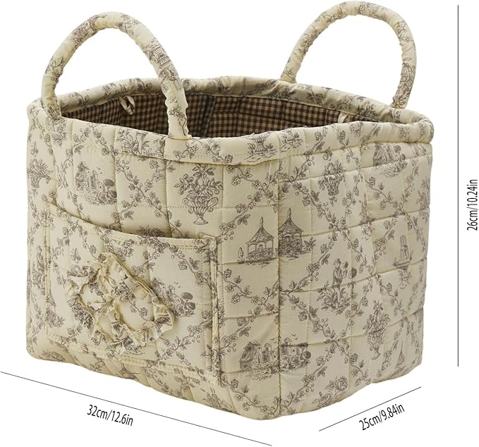 Quilted Fabric Storage Basket