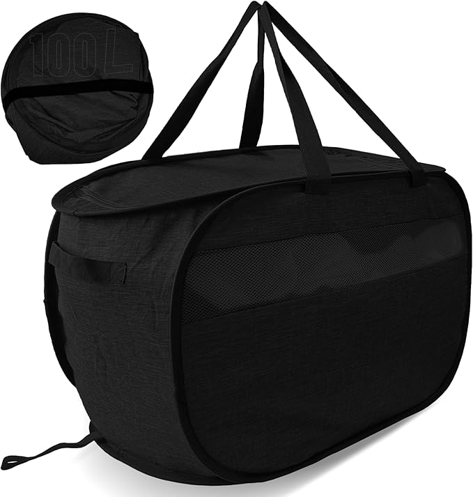 Upgraded 100L Extra Large Mesh Pop Up Laundry Hamper