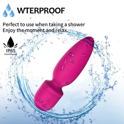 Fuwyiy Mini Manual Back Massagers,Gifts for Women Small Cordless Handheld Massager with 10 Modes, Personal Handheld Massager for Neck Shoulder Back Body（RED）