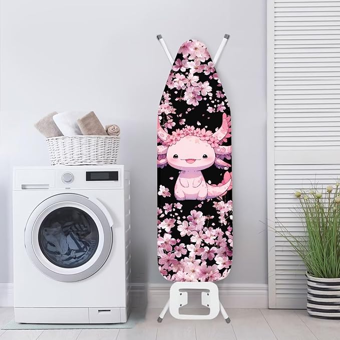 Sprowallow Axolotl Cherry Blossom Ironing Board Cover and Pad