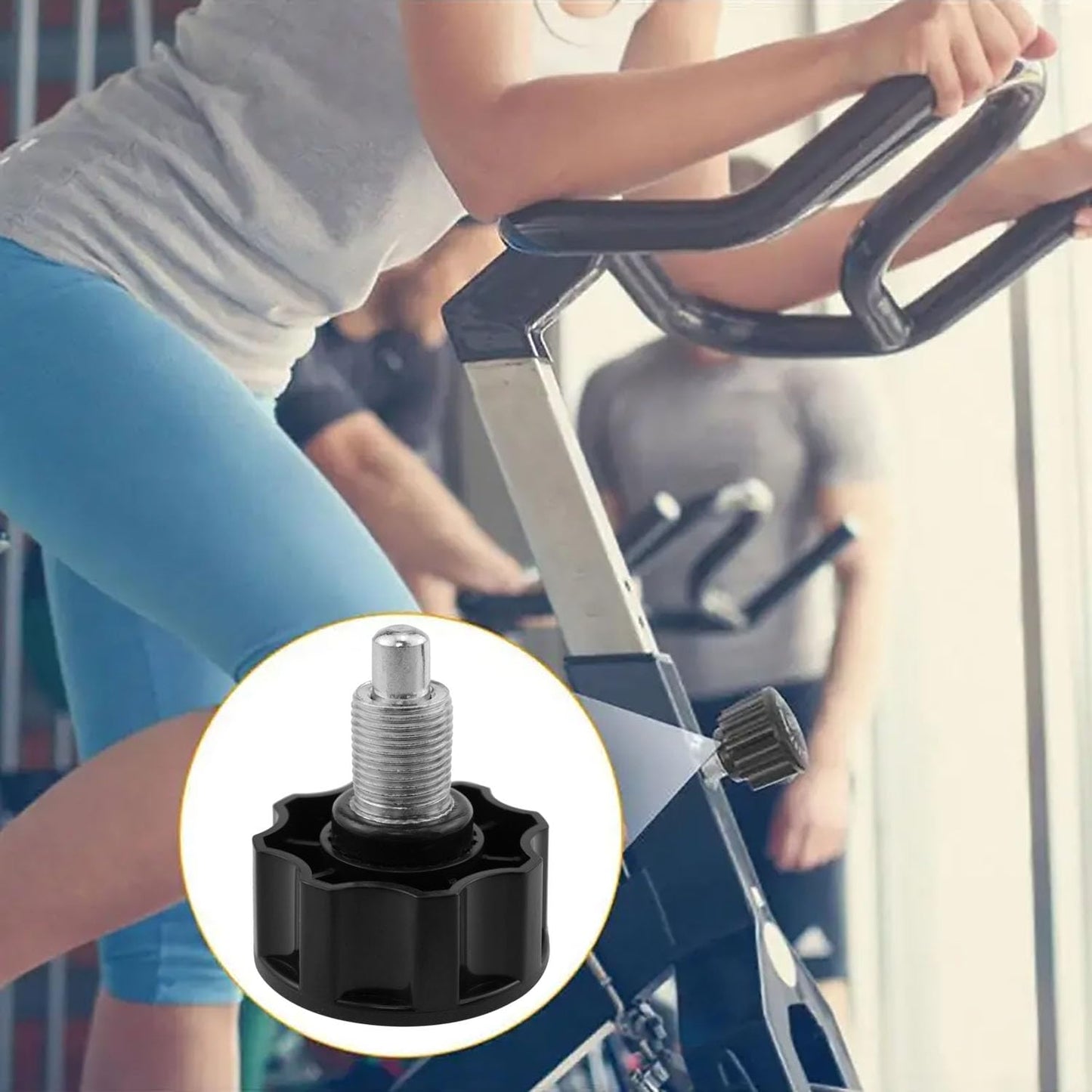 FINBe M18 Pop Pull Pin Knob for Fitness Equipment Sports Bicycle Pin Knob Replacement Black 2PCS (2.12x2.48inch)