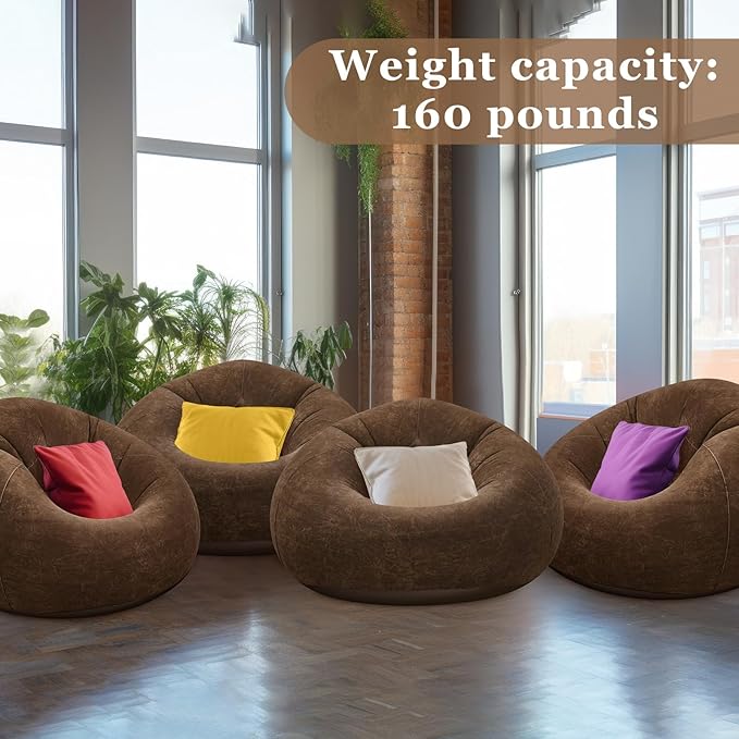 Realspring Inflatable Bean Bag Chairs Outdoor Blow up Camping Chairs Inflatable