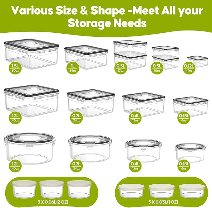 42 PCS Food Storage Containers
