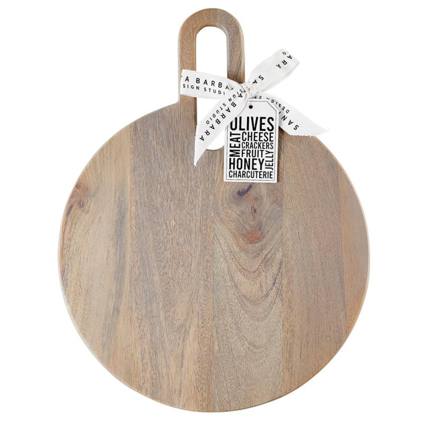 Santa Barbara Design Studio Mango Wood Charcuterie Boards Cheese Board Round Cutting Board, Medium, Natural