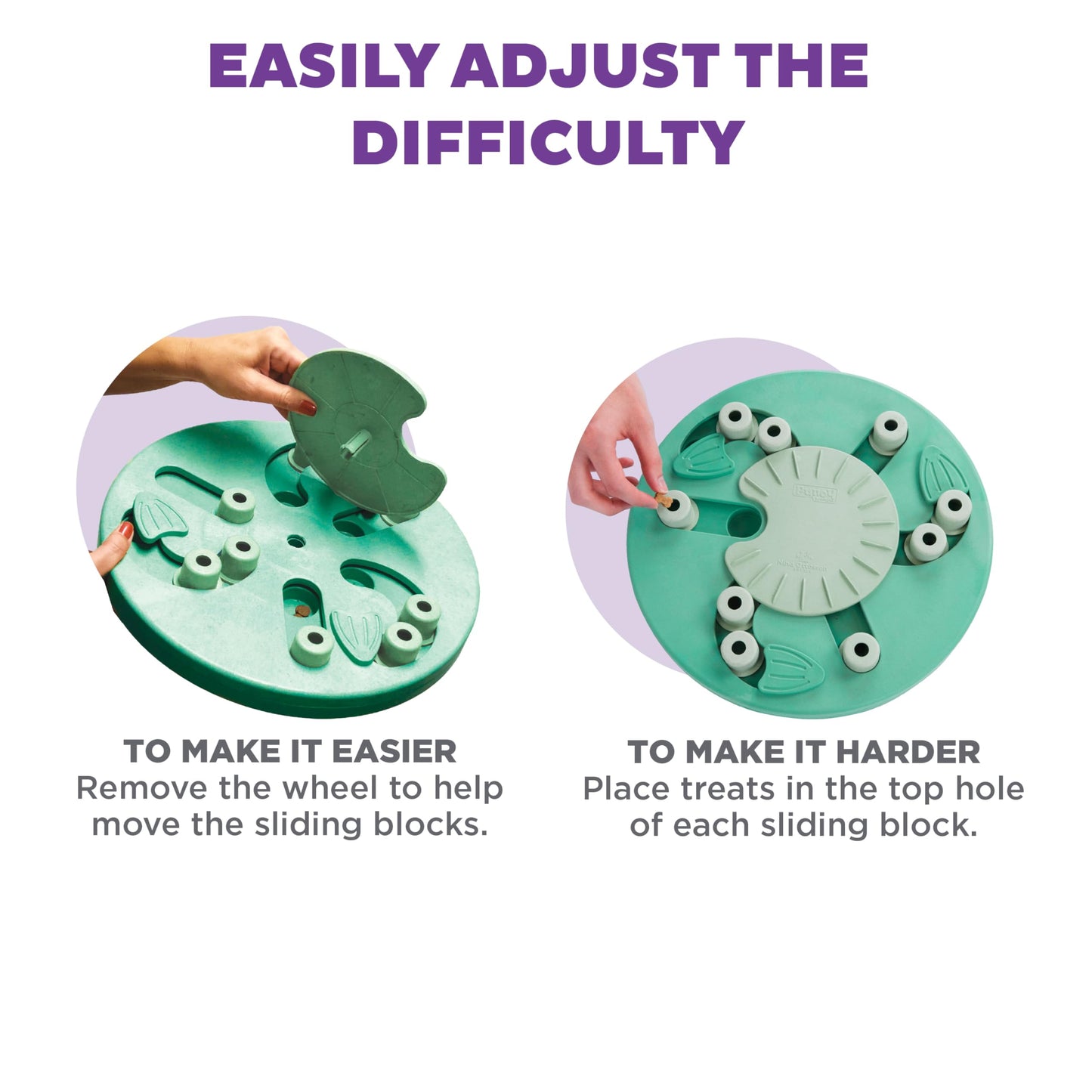Hound Nina Ottosson Interactive Dog Toys - Advanced Level 3 - Dog Puzzle Toys & Treat Dispenser for Boredom Relief, Mental Stimulation & Dog Enrichment, Reduces Anxiety, Engages Smart Dogs