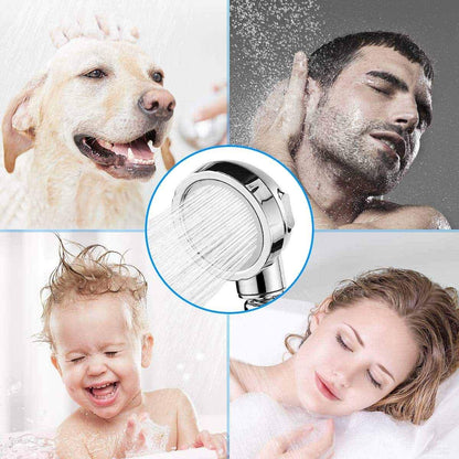GENMAIGOU Modern 3-Setting Detachable Shower Head with 59-Inch Hose, High Pressure Water Saving, 360 Rotating Adjustable Handheld Shower Head with ON/OFF Switch and 3 Spray Modes, Chrome Finish