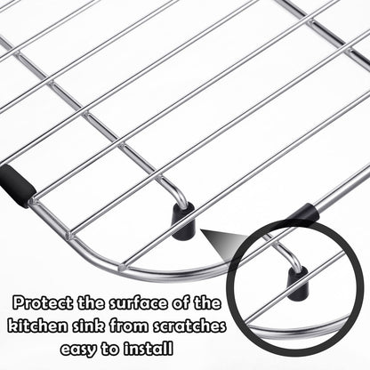 60 Pieces Rubber Feet for Grid Sink Protector Rubber Grid Kitchen Sink Wire Protective Rack Feet Grate Wire Bumper Replacement Protector Parts for Kitchen Rack(Black)