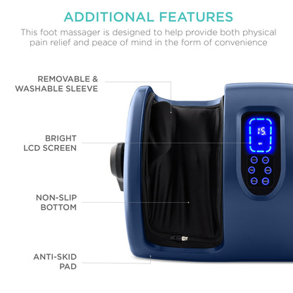 Best Choice Products Heated Shiatsu Foot Massager for Pain Relief, Plantar Fasciitis, Neuropathy, Blood Circulation w/Compact Design - Burgundy
