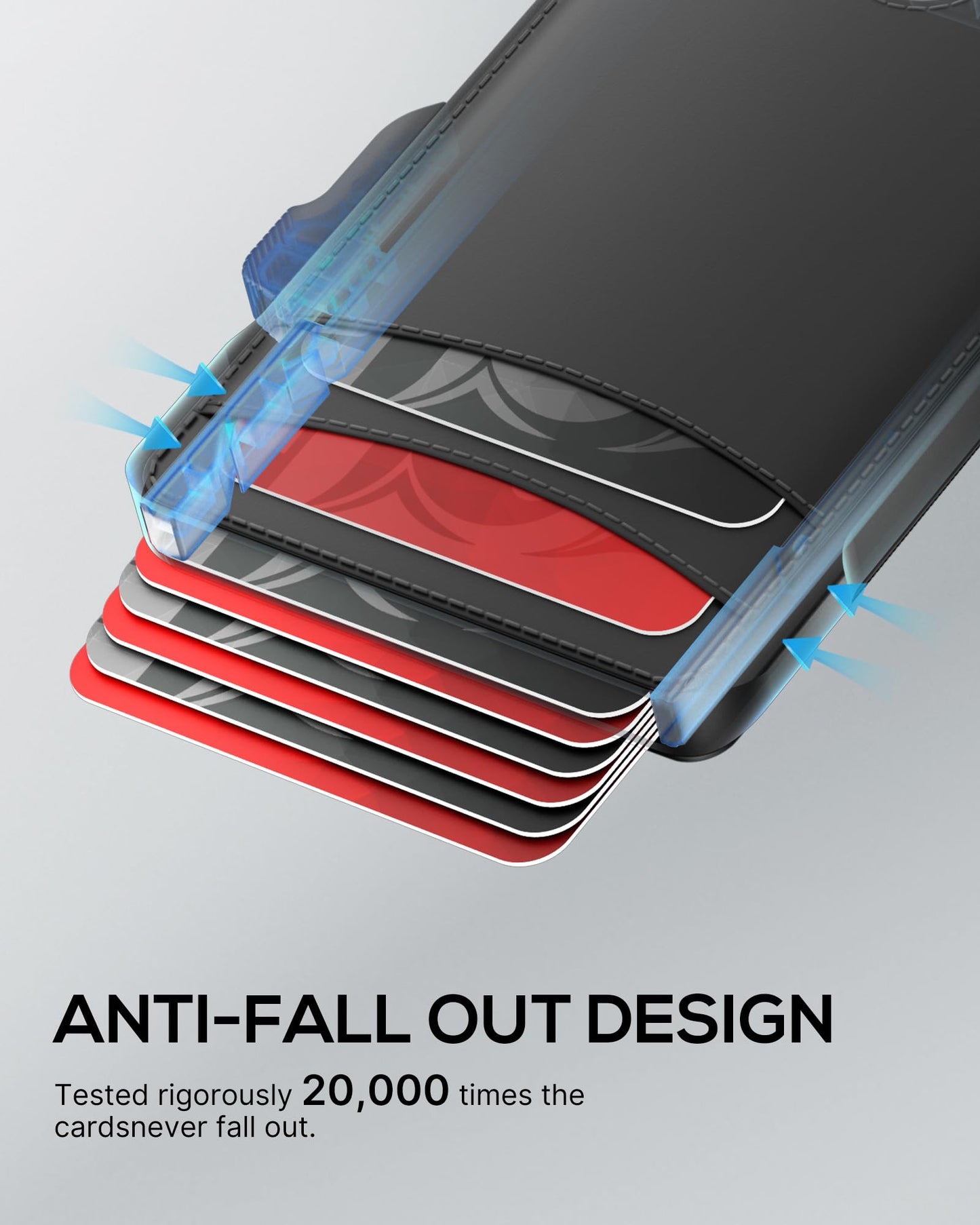 Taykos Minimalist Mens Wallet Card Holder: Pop Up Card Case, Genuine Leather, Smart, RFID Blocking, Slim, Thin, Front Pocket, Gift Box - 9-12 Card Capacitiy, Cash Pocket (Black)