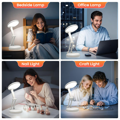 One Fire Rechargeable lamp, 3600mAh Battery Lamp, Rechargeable Table Lamp, Reading Light, Portable Small Lamp, Battery Lights Indoor, Cordless Lamp, Desk lamp, University Dorm Essentials