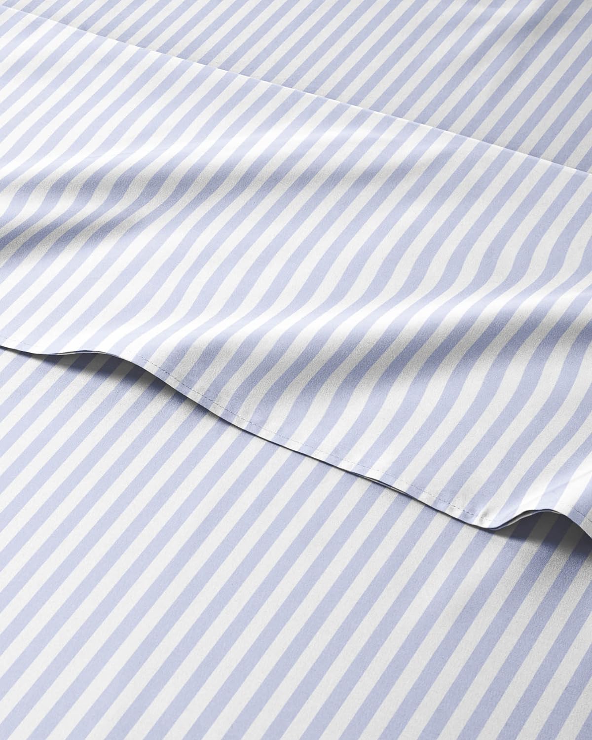 Kids Twin Size Bed Sheet Set - 3 Piece Kids Loft Bed Sheets - Blue Striped Nautical Themed Bedding - Soft, Cute and Cozy - Breathable & Machine Washable - Sky Bed Set for Boys, Girls, Teens & Toddlers