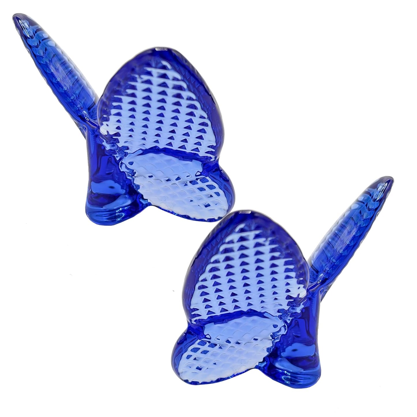 Rotroyce Handcrafted Crystal Butterfly Collectible Sculpture - Premium K9 Crystal Glass Butterfly Figurine, Elegant Home Décor, Gift for Collectors & Art Lovers (Diamond Blue 2pcs)
