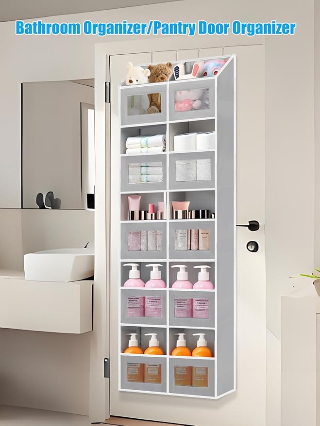 Over the Door Organizer Hanging- 10 Compartments, 80 lbs Load Behind Door