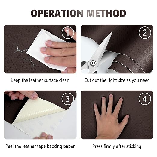Leather Repair Patch, Breathable Perforated Self Adhesive Repair Patch