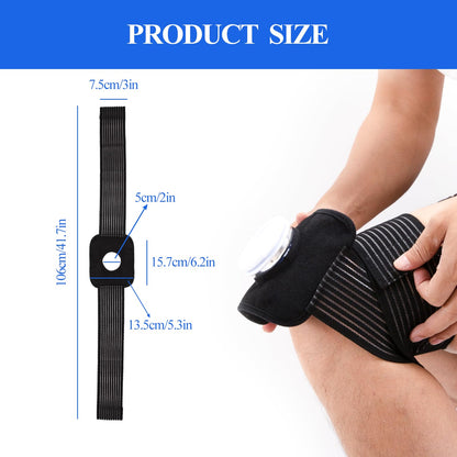 4 Pcs Adjustable Ice Pack Straps with Elastic Belt,Strap Bandage for Ice Bag Hot Cold Therapy,Multipurpose Elastic Ice Bag Wrap Band Ice Belt for Wrists, Arms, Waists, Knees Cold Pack