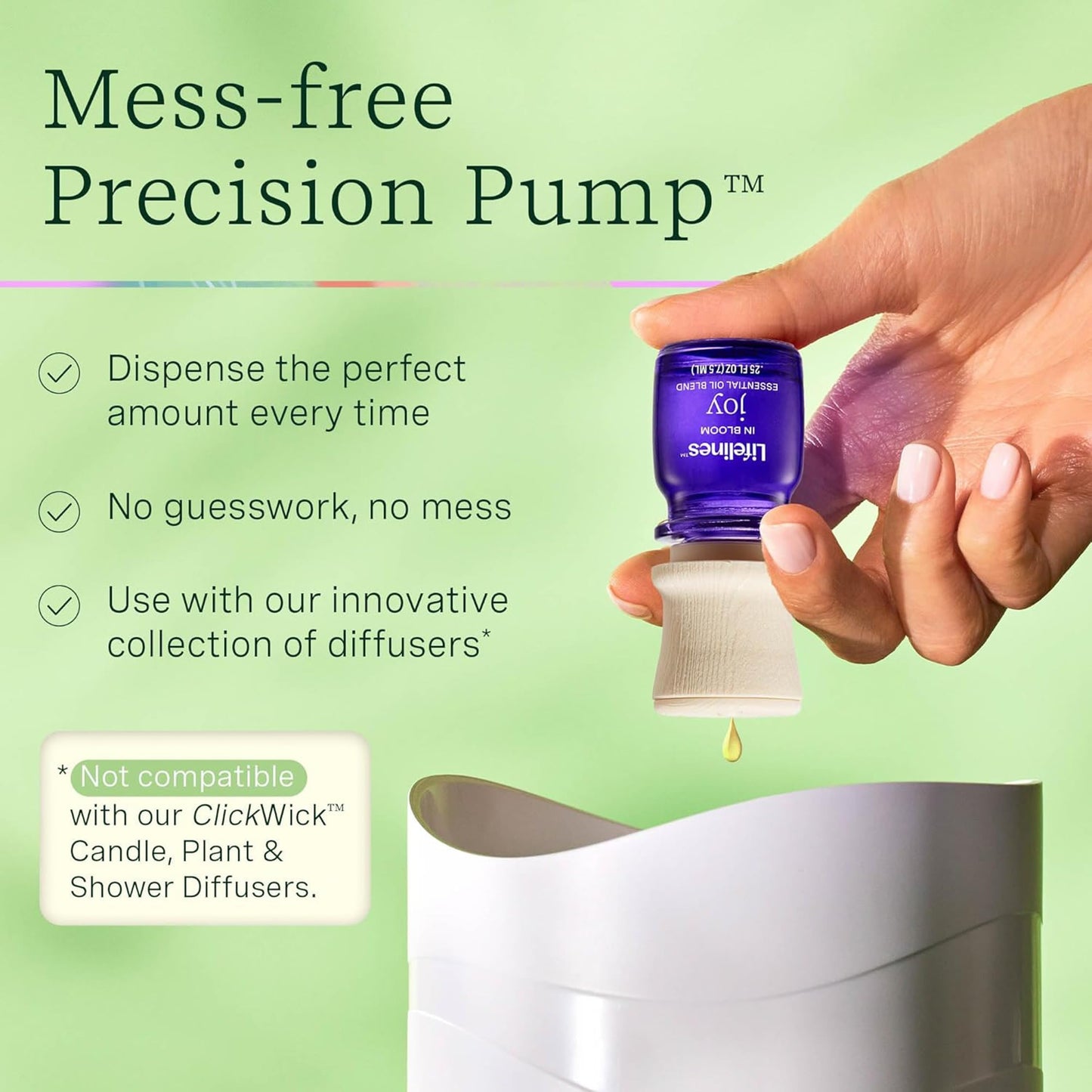Lifelines Essential Oil Blends, Pure Joy 5-Pack - Blended Essential Oils with Precision Pump for Aromatherapy Diffusers - Long-Lasting Scented Fragrance
