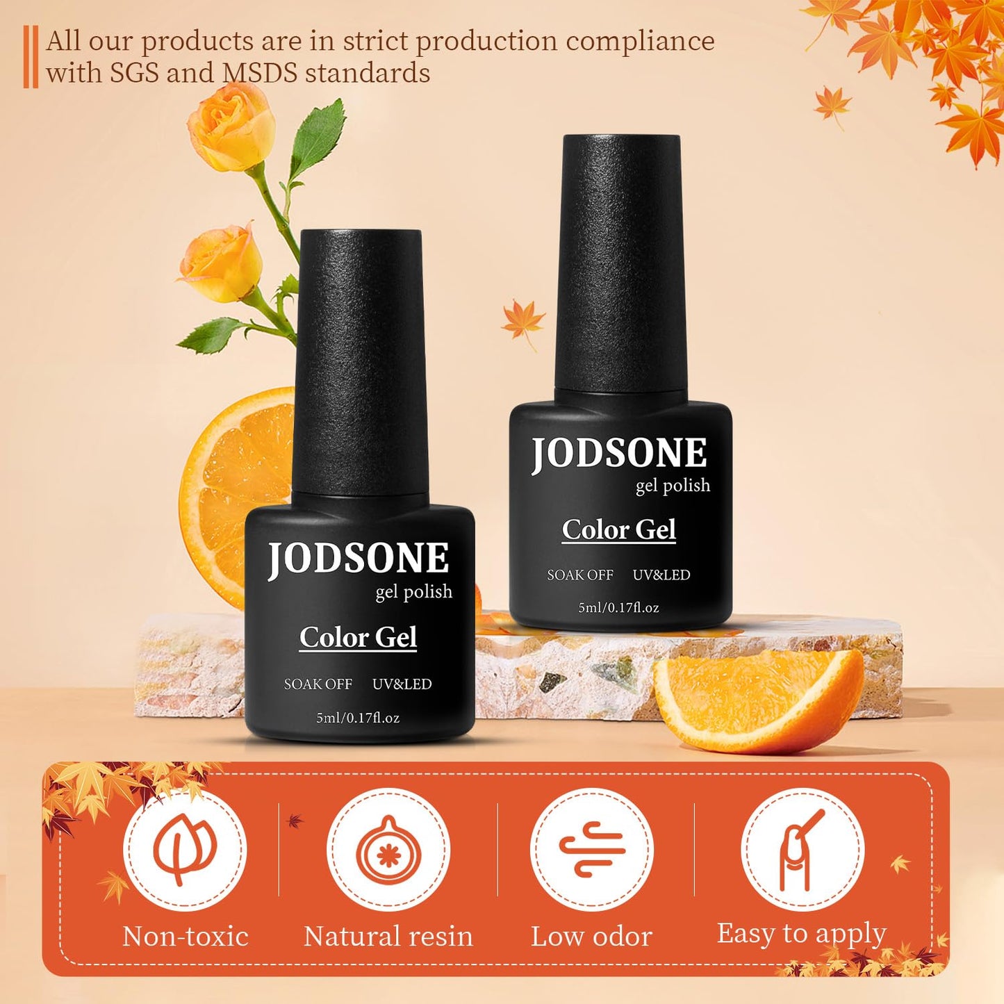 JODSONE Gel Nail Polish Kit with U V Light 32 Colors Gel Polish Nail + 4 Functional Adhesive Bottles Kit Soak Off Manicure Tools Gifts for Women