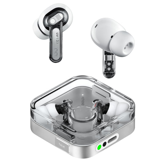 Nothing Ear (3) Wireless Earbuds Super Mic 45dB Hybrid Active Noise Cancelling Bluetooth Headphones Hi-Res 6 Mics, 12mm Dynamic Bass Boost, Dual Connect ANC Sport Ear Buds for iPhone Android, White