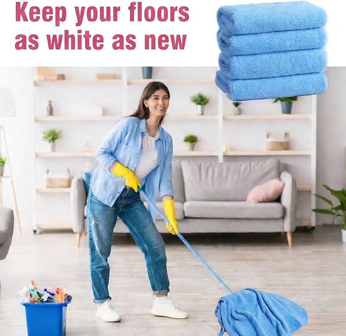 4 Pcs Extra Large Microfiber Cleaning Cloth 30 x 20 Inch Reusable Thick