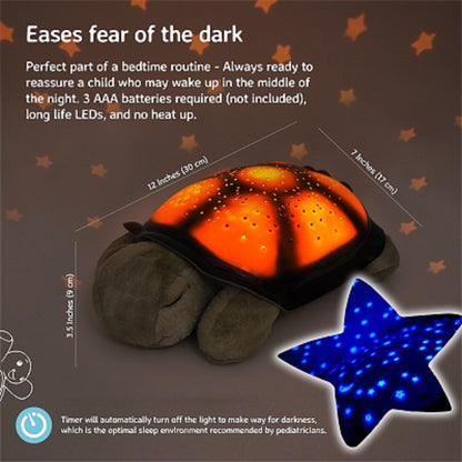 Cloud b Twilight Turtle Green - Baby Night Light Kids Constellation Star Projector | Auto Shut Off Kids Night Light Baby | Eases Fear of Dark, Soothing LEDs, 8 Constellations, 3 Colours