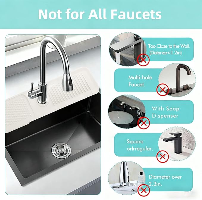24 Inch Longer Faucet Mat, kitchen sink splash guard-Kitchen Sink Faucet Mat