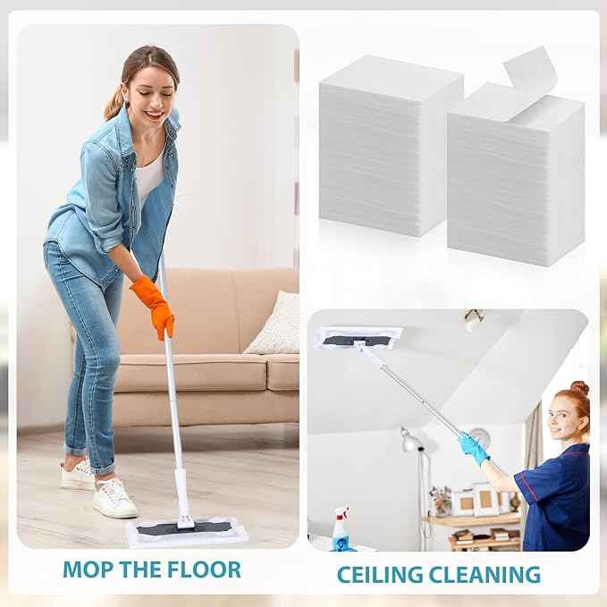 Wet Mop Pads Refills for Floor Cleaning Sweeper Wet Refills Disposable Moist