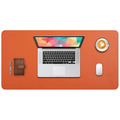 Desk Pad Large, Extended Mouse Mat, Large Mouse Pad XL, DOBAOJIA Desk Blotter, Laptop Mat, Writing Pad, Desk Mat for Office/Home, PU Leather Waterproof +Suede Non-Slip 31.5" X 15.7"(Orange)
