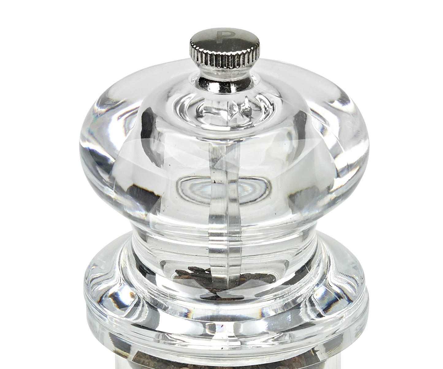Cole & Mason H50501P 505 Clear Pepper Mill, Precision+, Acrylic, 140 mm, Single, Includes 1 x Pepper Grinder