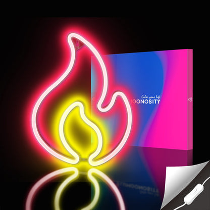 Lumoonosity Planet Neon Sign - USB Powered Saturn LED Light with On/Off Switch, Planet Led Sign for Wall Decor - Aesthetic Hanging Saturn Neon Light for Bedroom, Gaming Room