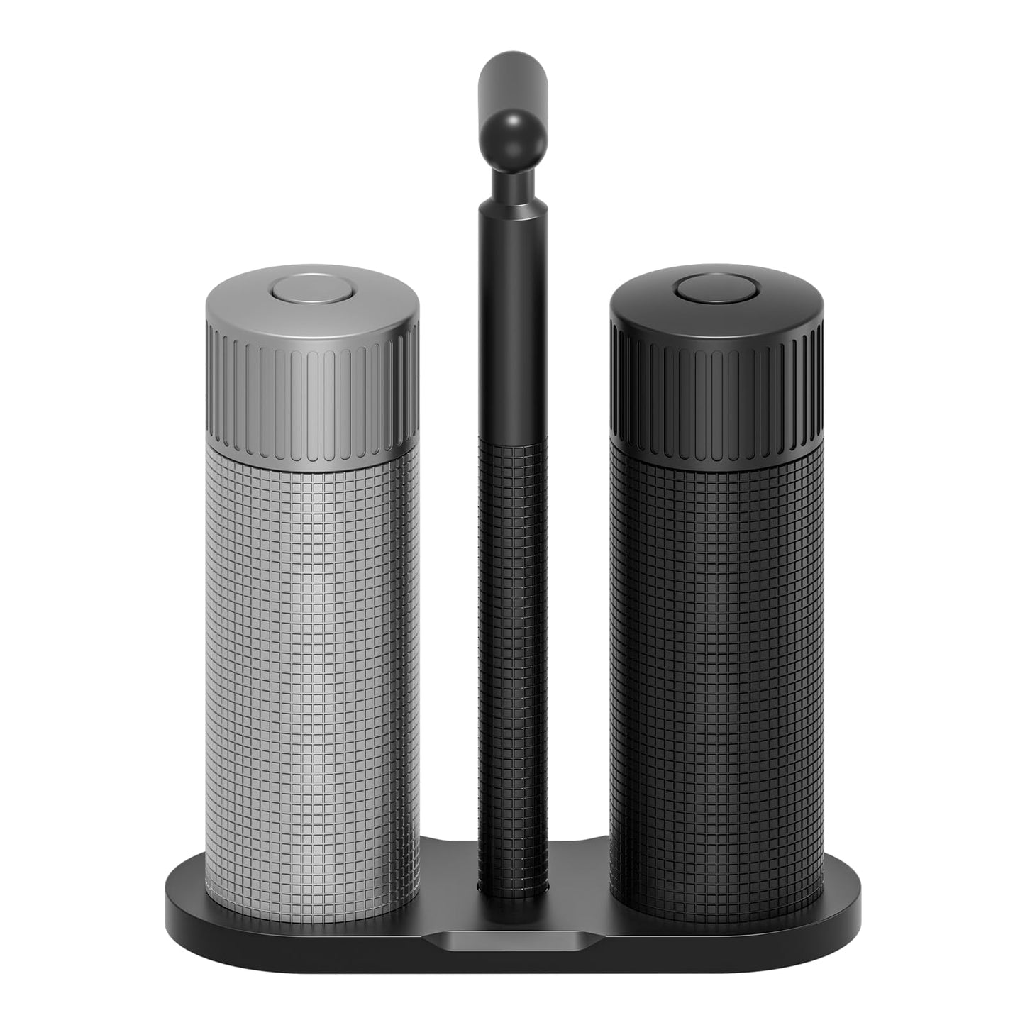 Luvan Professional Salt and Pepper Mill Set, Heavy Duty Aluminum Manual Salt and Pepper Grinder with 12 Adjustable Coarseness, Gift Set for Friends and Family