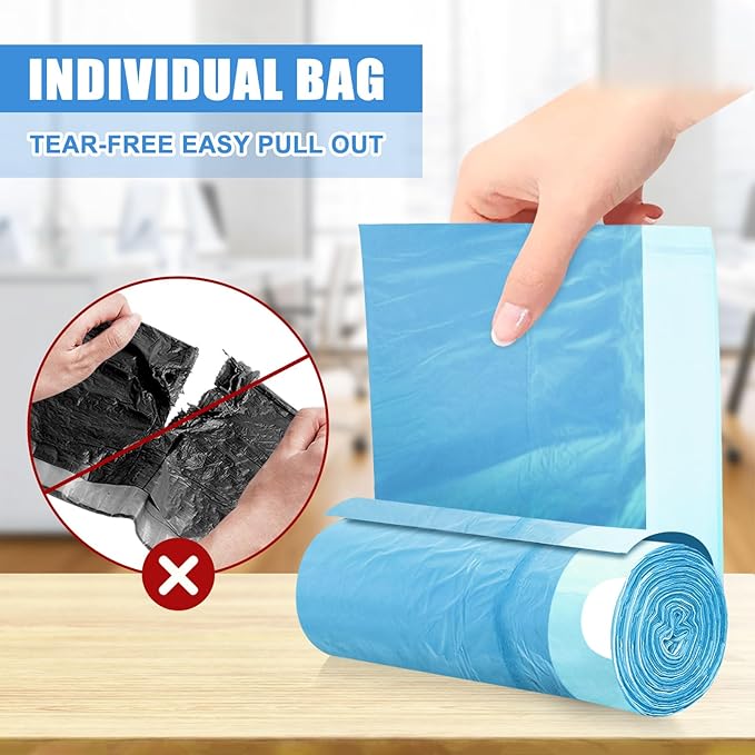 4 Gallon Trash Bags Drawstring 100 Count, JUKFITA Strong Small Garbage Bags