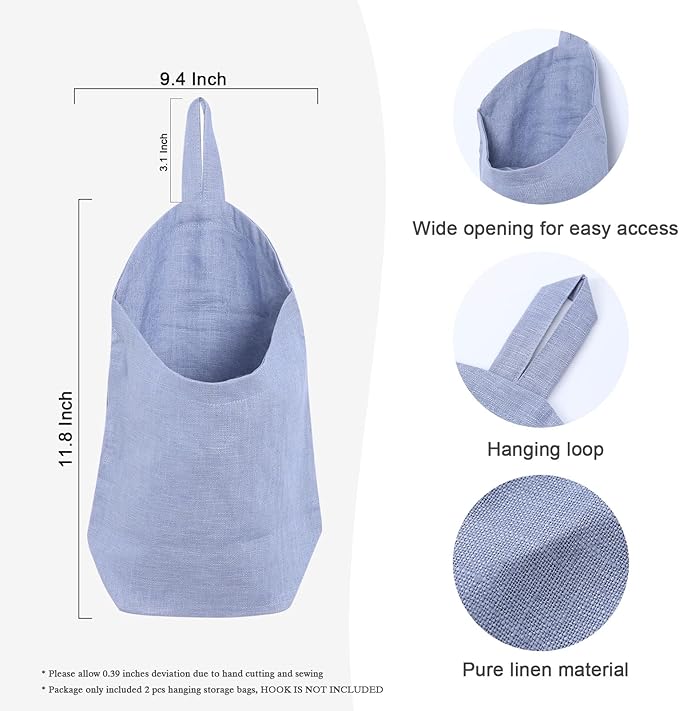 100% Linen Hanging Bags