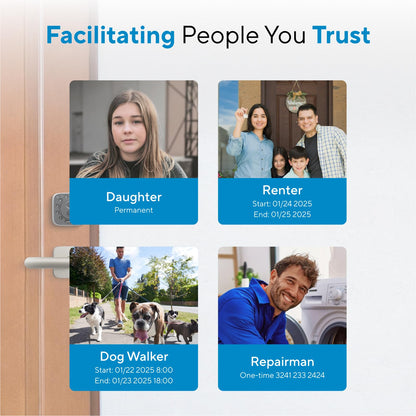 ULTRALOQ Bolt Fingerprint Smart Lock with Handle Lever Set, Built-in WiFi Front Door Lock Set, Biometric Deadbolt with Door Sensor, Remote Control, Auto Unlock, 10 Months Battery, IP65, BHMA Grade 1