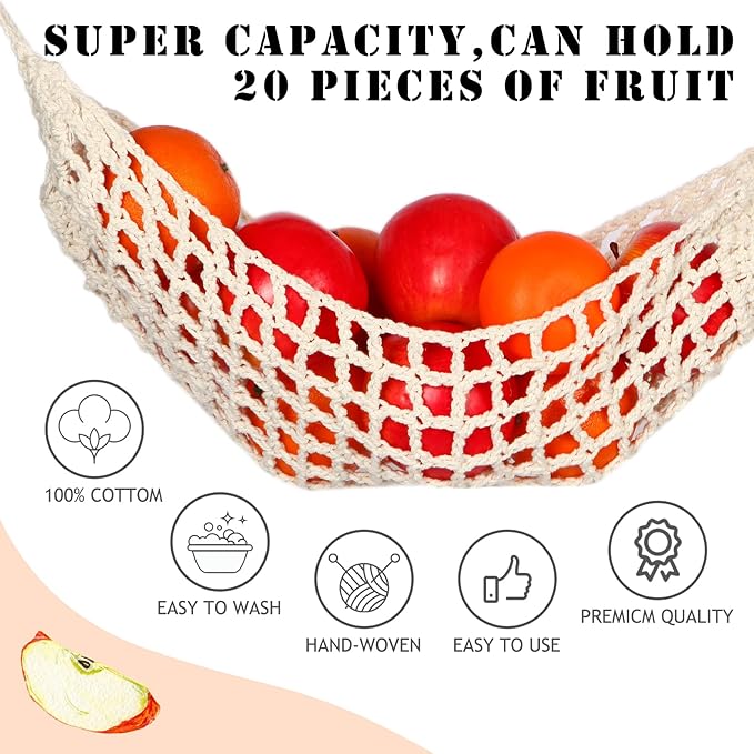 Hanging Fruit Hammock Under Cabinet