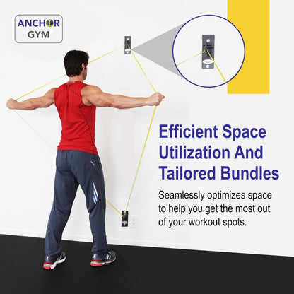 Anchor Gym H1 Ceiling & Wall Mount Anchor for Resistance Bands, Exercise Bands Mount for Bodyweight Straps, Strength Training and Home Gym (Wood Screws Included)