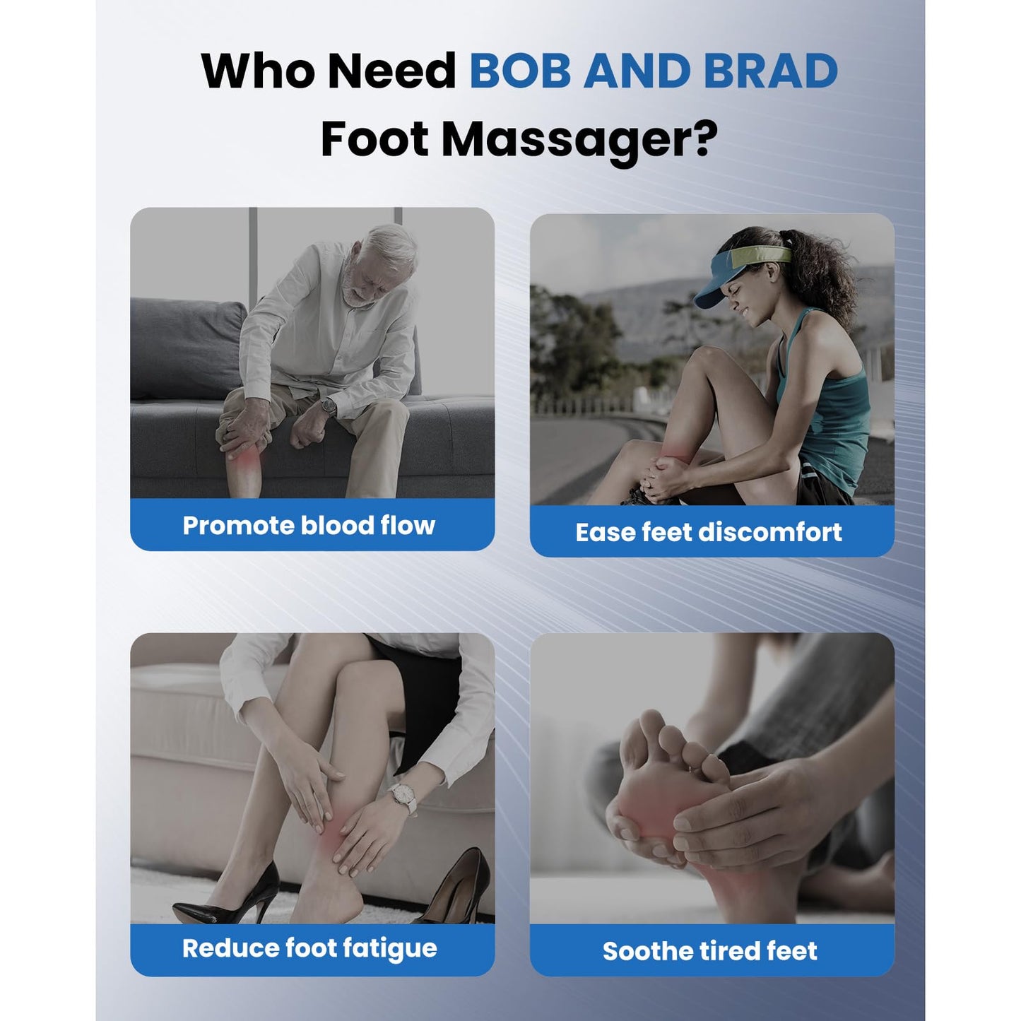 BOB AND BRAD Foot Massager Machine with Heat and Remote, Fits up to Men Size 14, Electric Shiatsu Deep Kneading Foot Massager, Relieve for Plantar Fasciitis and Neuropathy Pain