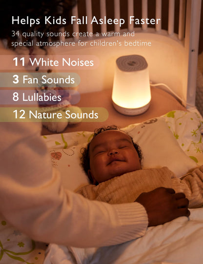 Momcozy White Noise Machine,Sound Machine for Baby Adults with 7 Colour Night Light,34 Soothing SoundsTherapy for Sleeping Nursery, White Noise APP Control,Timer,USB Rechargeable,Office Home Travel