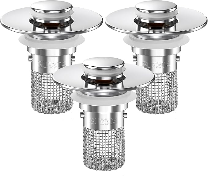 Sink Stopper Hair Catcher, Pop-up Sink Drain Strainer