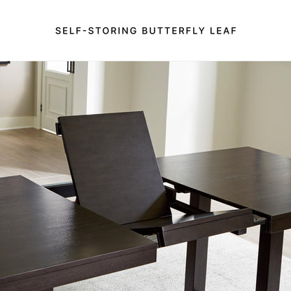 Signature Design by Ashley Neymorton Contemporary Dining Extension Table with Sled Base, Dark Brown