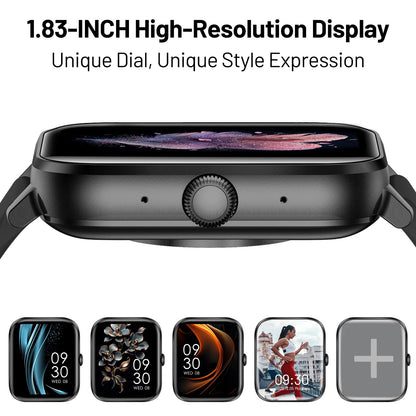 Smart Watch for Men Women Answer/Make Calls, 1.83" HD Touch Screen Fitness Watch with Heart Rate/Sleep Monitor, Step Counter, 123+ Sports Activity Trackers, IP67 Waterproof Smartwatch for Android iOS