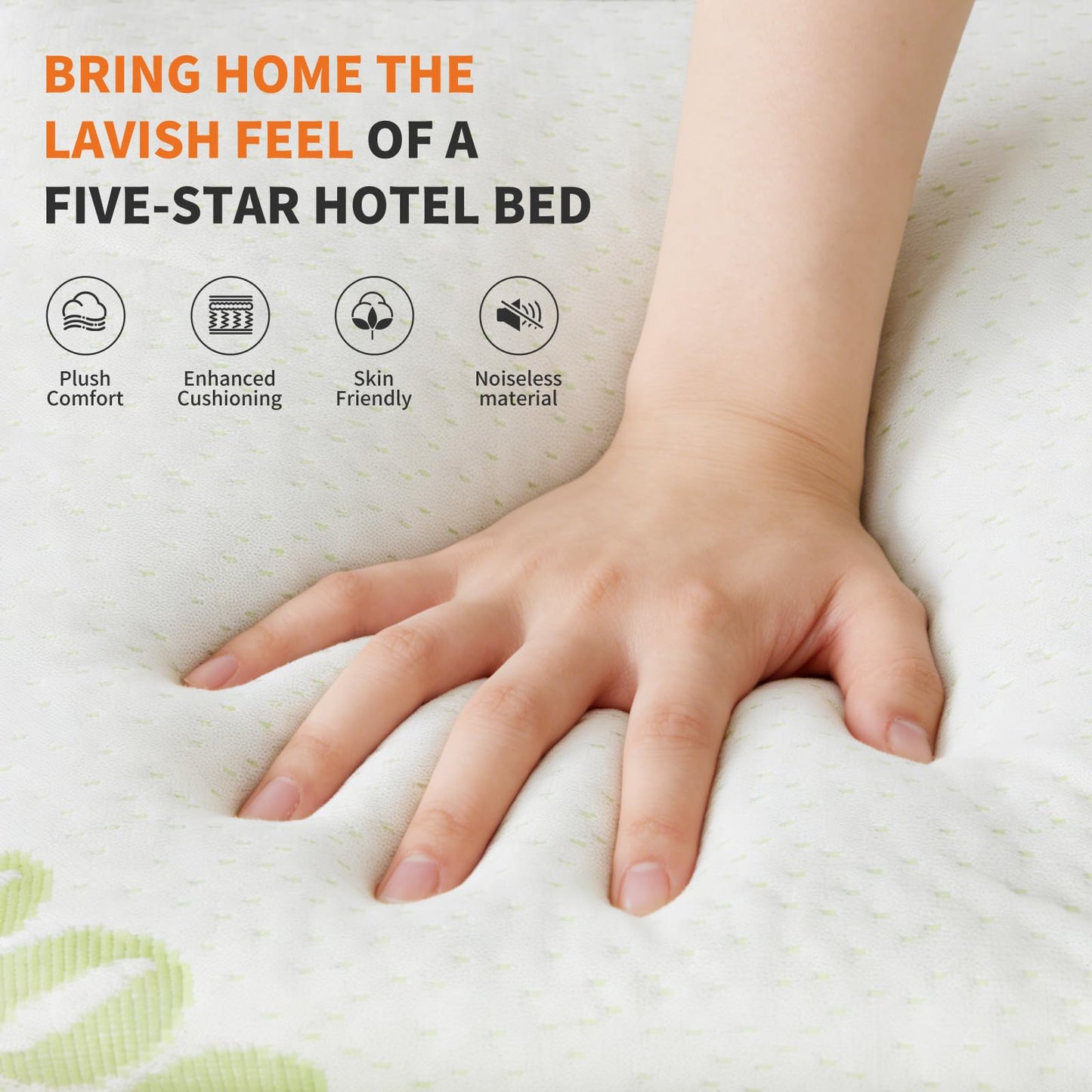 OLIXIS King Bamboo Viscose Mattress Topper, Cooling Breathable Bed Pad