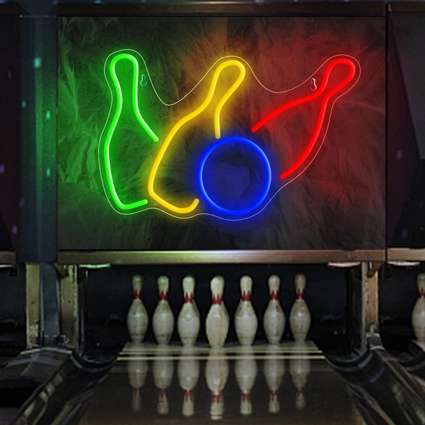 Bowling Neon Signs Sport Club Decor, USB Powered Bowling LED Neon Signs for Bowling Club Wall Decor Gameroom Man Cave Bedroom, Gaming Light Sign for Room Decoration, Gift 15.75”×11.02”