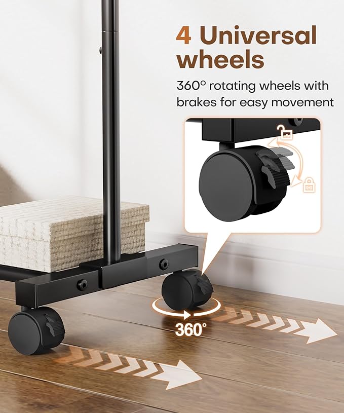 Homde Rolling Clothes Rack