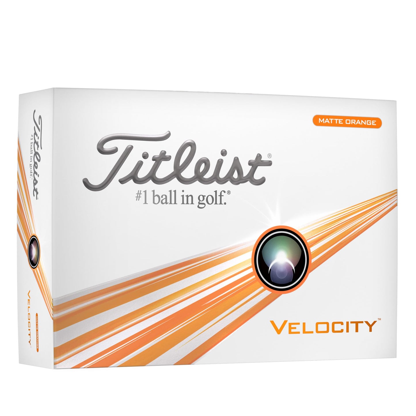 Titleist Velocity Golf Balls, Matte Orange (One Dozen)