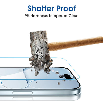 amFilm Easiest Installation OneTouch for iPhone 15 Pro Max Screen Protector [6.7 Inch] Tempered Glass + Camera Lens Protector, Auto-Alignment Tech, Bubble Free, Case Friendly, Anti-Scratch [2+2 Pack]