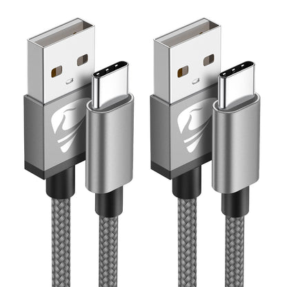 Yosou USB C Charger Cable 2M 2Pack USB A to USB C Type C Charger Fast Charging 3A Lead Braided for Samsung Galaxy S22 S21 S20,Pixel 8 7 6,PS5,Switch