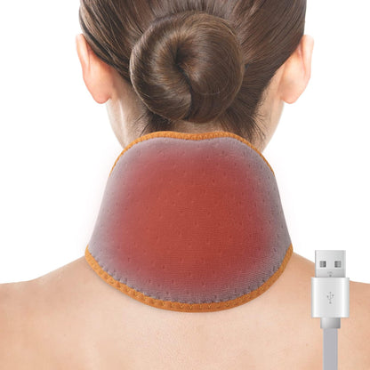 Portable Neck Heating Pad with Vibration Massage for Pain Relief, Rechargeable Heated Neck Wrap for Soreness Stiffness, 3 Heat Levels & Vibrations, Auto-Off, 3000mAh Battery Included