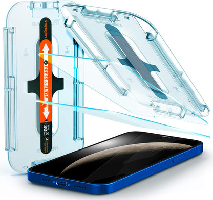 Spigen Tempered Glass Screen Protector [GlasTR EZ FIT] designed for iPhone 12 (2020) / iPhone 12 Pro (2020) [Case Friendly] - 2 Pack