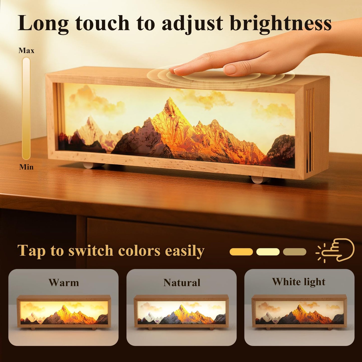 JOHOUSE Mountain Lamp- Unique Night Lamp for Bedroom, Unique Choice for Home Decor