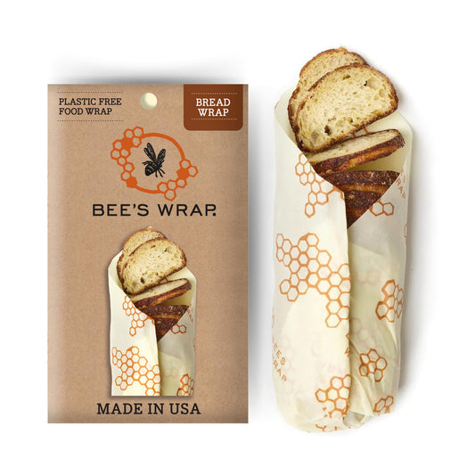 Bee's Wrap Beeswax Wraps for Food - Honeycomb Bread Wrap - Made in USA Reusable Bread Storage Bags - Organic & Eco-Friendly Alternative to Aluminum Foil, Sourdough Bags & Plastic Wrap